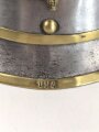 Bayern, Mannschaftshelm für Kürassiere Modell 1842 in der Trageweise ab 1864. Gereinigt und " Restauriertes"  Kammerstück, das Innenfutter fehlt.