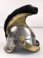 Bayern, Mannschaftshelm für Kürassiere Modell 1842 in der Trageweise ab 1864. Gereinigt und " Restauriertes"  Kammerstück, das Innenfutter fehlt.