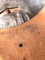 Bayern, Pickelhaube für Mannschaften der Infanterie. Kammerstück , die Vorderschirmnäht gelöst, sonst guter Gesamtzustand, ungereinuigt.