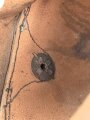Bayern, Pickelhaube für Mannschaften der Infanterie. Kammerstück , die Vorderschirmnäht gelöst, sonst guter Gesamtzustand, ungereinuigt.