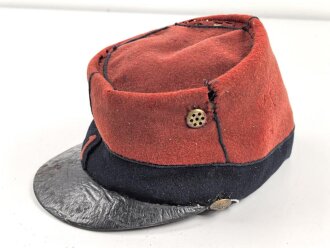 Frankreich, Käppi für Mannschaften Modell 1884. Leicht mottig, ungereinigt