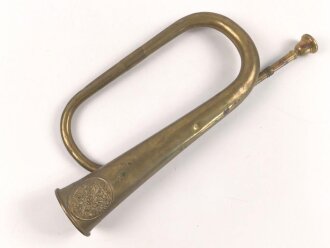Zaristisches Russland, Signalhorn aus Messing in gutem Gesamtzustand, Länge etwa 45cm