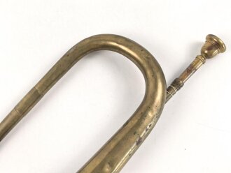 Zaristisches Russland, Signalhorn aus Messing in gutem Gesamtzustand, Länge etwa 45cm