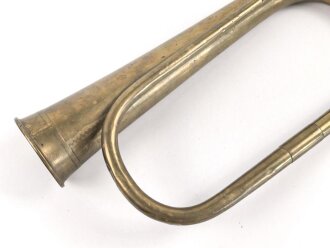 Zaristisches Russland, Signalhorn aus Messing in gutem Gesamtzustand, Länge etwa 45cm