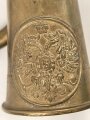 Zaristisches Russland, Signalhorn aus Messing in gutem Gesamtzustand, Länge etwa 45cm