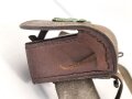 Bayern, Kartuschkasten mit Bandolier für Mannschaften der Artillerie. Kammerstück von 1902/ 1907 in sehr gutem Zustand.