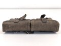 Magazintasche Wehrmacht für K43 Magazine. Gelbes Ersatzmaterial. Deutlich getragenes, ungereinigtes Stück