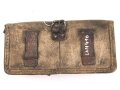 Magazintasche Wehrmacht für K43 Magazine. Gelbes Ersatzmaterial. Deutlich getragenes, ungereinigtes Stück