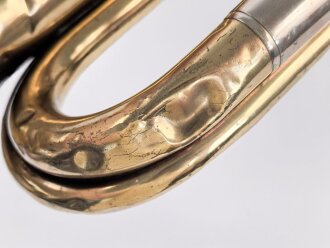 Preussen, Signaltrompete Messing, aufpoliertes Stück