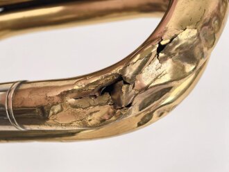 Preussen, Signaltrompete Messing, aufpoliertes Stück