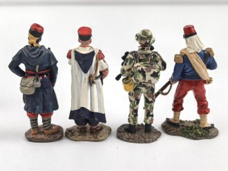 Frankreich Fremdenlegion, zwölf Zinnfiguren je etwa 7cm hoch, gebraucht