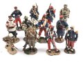 Frankreich Fremdenlegion, zwölf Zinnfiguren je etwa 7cm hoch, gebraucht