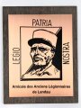 Frankreich Fremdenlegion, Wandplakette " Amicale des Anciens Legionnaires de Landau" Maße etwa 23 x 30cm. Ungereinigt