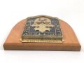 Frankreich Fremdenlegion, Wandplakette "Les Officers du 110 E RI." Höhe etwa 18cm, ungereinigtes Stück
