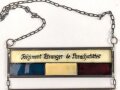Frankreich Fremdenlegion, Bleiglasbild " Regiment Etranger de Parachutistes"  ungereinigt, Höhe ohne Kette 22cm