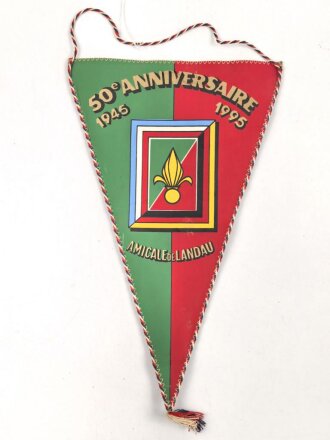 Frankreich Fremdenlegion, Wimpel  " 50e Anniversaire 1945-1995 Amicale de Landau" Höhe knapp 30cm