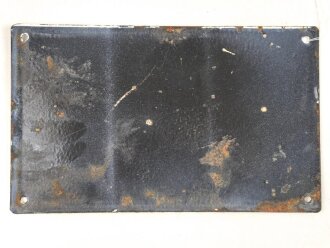 Frankreich, Emailleschild " Zutritt für unbefugte Verboten" Maße etwa 17 x 28cm