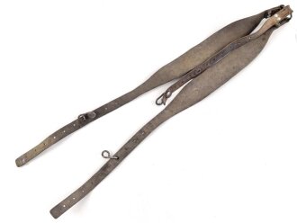 Frankreich 1. Weltkrieg, Koppeltasche für die kurze Drahtschere. Gebraucht, Leder weich, datiert 1915