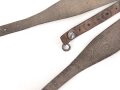 Frankreich 1. Weltkrieg, Koppeltasche für die kurze Drahtschere. Gebraucht, Leder weich, datiert 1915