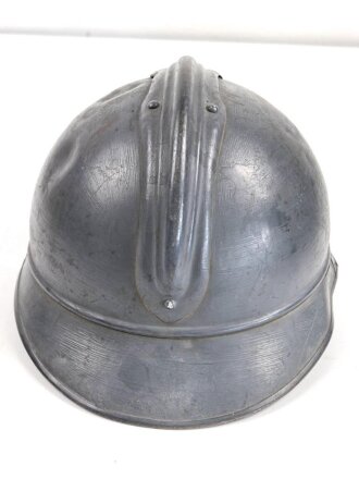 Frankreich 1. Weltkrieg, Stahlhelm Adrian Modell 1915 für Infanterie. Originallack, Innenfutter und Kinnriemen fehlen