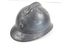 Frankreich 1. Weltkrieg, Stahlhelm Adrian Modell 1915 für Infanterie. Originallack, Innenfutter und Kinnriemen fehlen