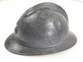 Frankreich 1. Weltkrieg, Stahlhelm Adrian Modell 1915 für Infanterie. Originallack, Innenfutter und Kinnriemen fehlen