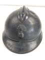 Frankreich 1. Weltkrieg, Stahlhelm Adrian Modell 1915 für Infanterie. Originallack, Innenfutter und Kinnriemen fehlen
