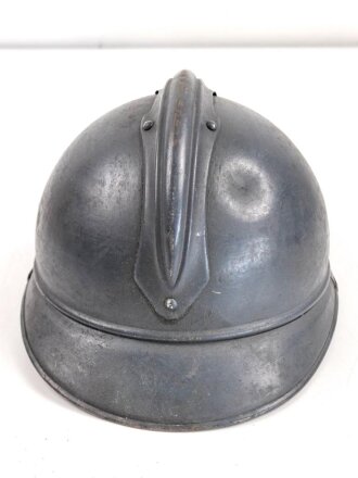 Frankreich 1. Weltkrieg, Stahlhelm Adrian Modell 1915 für Sanitäter. Originallack, guter Zustand