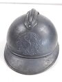 Frankreich 1. Weltkrieg, Stahlhelm Adrian Modell 1915 für Sanitäter. Originallack, guter Zustand