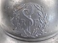 Frankreich 1. Weltkrieg, Stahlhelm Adrian Modell 1915 für Sanitäter. Originallack, guter Zustand