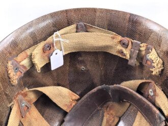 Frankreich, Innenhelm zum Stahlhelm M51. Originallack