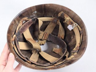 Frankreich, Innenhelm zum Stahlhelm M51. Originallack