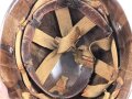 Frankreich, Innenhelm zum Stahlhelm M51. Originallack