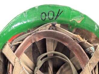 Frankreich, Innenhelm für Fallschirmtruppen zum Stahlhelm M51. Aus diversen Teilen zusammengebaut, Fremdenlegion ?