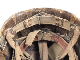 Frankreich, Innenhelm für Fallschirmtruppen zum Stahlhelm M51. Aus diversen Teilen zusammengebaut, Fremdenlegion ?