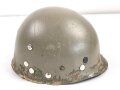 Frankreich, Innenhelm für Fallschirmtruppen zum Stahlhelm M51. Aus diversen Teilen zusammengebaut, Fremdenlegion ?