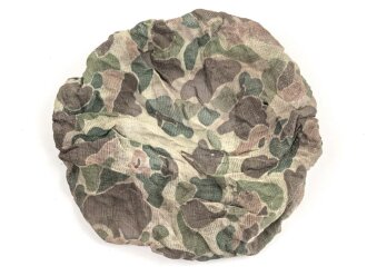 Frankreich Fremdenlegion, Stahlhelm " Tarnnetz" gefertigt aus U.S. Marinecorps Mückenschleiern aus dem 2. Weltkrieg. Getragen
