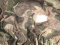 Frankreich Fremdenlegion, Stahlhelm " Tarnnetz" gefertigt aus U.S. Marinecorps Mückenschleiern aus dem 2. Weltkrieg. Getragen