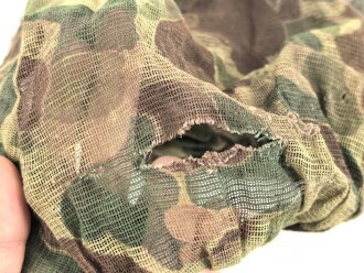 Frankreich Fremdenlegion, Stahlhelm " Tarnnetz" gefertigt aus U.S. Marinecorps Mückenschleiern aus dem 2. Weltkrieg. Getragen