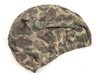 Frankreich Fremdenlegion, Stahlhelm " Tarnnetz" gefertigt aus U.S. Marinecorps Mückenschleiern aus dem 2. Weltkrieg. Getragen