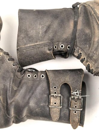 Frankreich, Armee und  Fremdenlegion Kampfstiefel, ähnlich dem amerikanischen Modell aus dem 2. Weltkrieg, so unter anderem in Indochina getragen. Ungereinigtes Paar, Sohlenlänge etwa 32cm