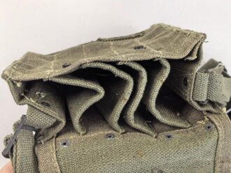 Frankreich Fremdenlegion, Magazintasche mit Trageriemen, Teil der Modell 1950 TAP Ausrüstung ( TAP = Troupes Aero Portees / Fallschirmjäger ) Guter Zustand