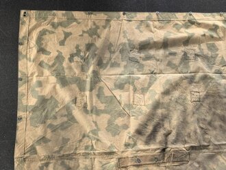 Frankreich 2. Weltkrieg, Zeltbahn datiert 1940. Mit hoher wahrscheinlichkeit nach dem 2. Weltkrieg von der Fremdenlegion vereinnahmt. Einseitig Schlaufen angebracht, DANACH mit Tarndruck versehen. Gebraucht, guter Zustand #1