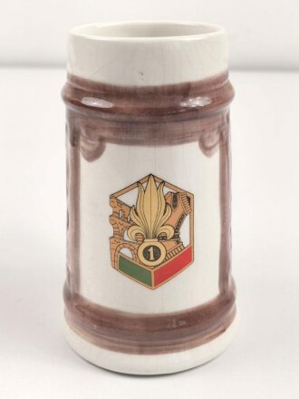 Frankreich Fremdenlegion, Erinnerungskrug vermutlich Keramik, Höhe knapp 15cm. Gebraucht