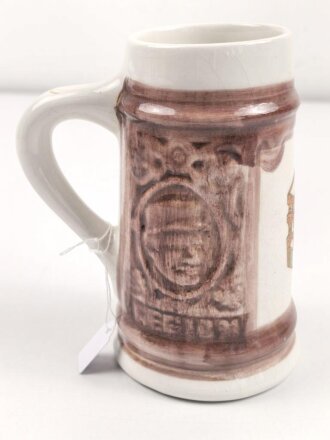 Frankreich Fremdenlegion, Erinnerungskrug vermutlich Keramik, Höhe knapp 15cm. Gebraucht