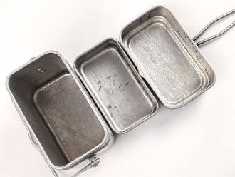 Frankreich 2.Weltkrieg, dreiteiliges Kochgeschirr aus Aluminium