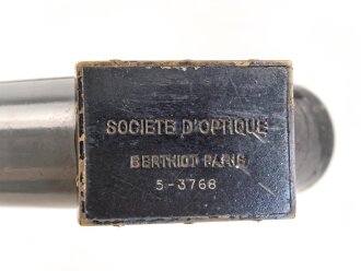 Frankreich 1.Weltkrieg, Grabenperiskop in Tasche. Hersteller Berthiot Paris. Klare Durchsicht, mittig teilbar, Durchsicht funktioniert auch gedreht, mal hat also 360 Grad Rndumsicht
