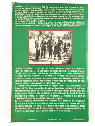 Frankreich Fremdenlegion, Buch von 1978 mit persönlicher Widmung und Foto " La Legion saute sur Kolwezi"