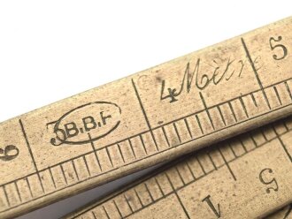 Frankreich , faltbarer Meterstab Messing