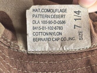 U.S. Army 1990 dated hat, Desert 6col. , size 7 1/4, used